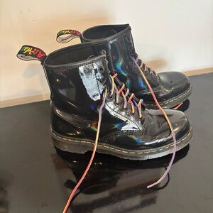 Doc Martens Air Wair AW004 Jaden Patent Leather Platform Boots  9 M 10 L